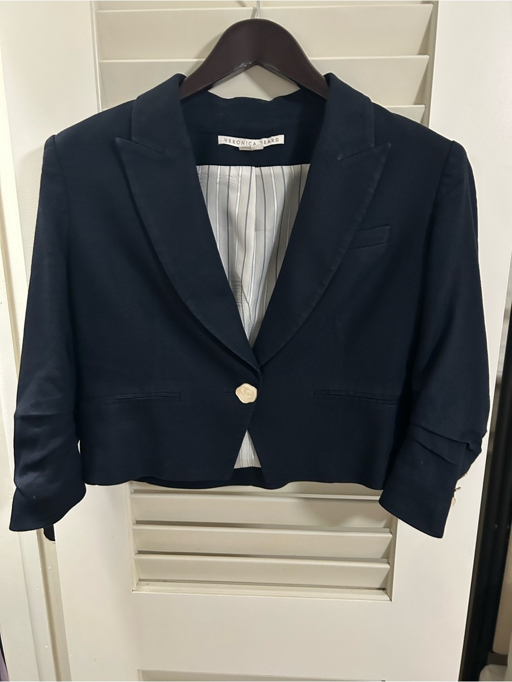 Veronica Beard Women's Navy Cropped Blazer